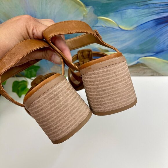 Vionic Maisy Block Heel Strappy Sandals in Tan Size 6 - Picture 13 of 16